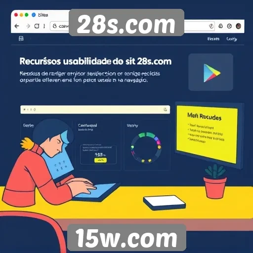Recursos de usabilidade do site 28s.com